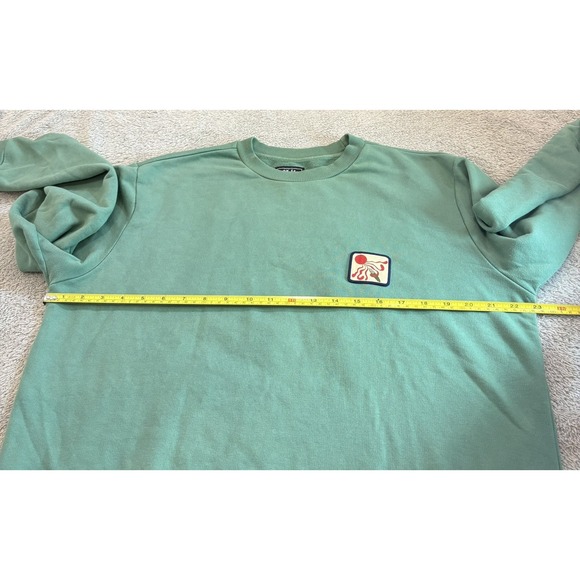 Dark Seas Division Men Medium Crewneck Sweatshirt Green Embroidered Logo Preppy - Picture 5 of 14